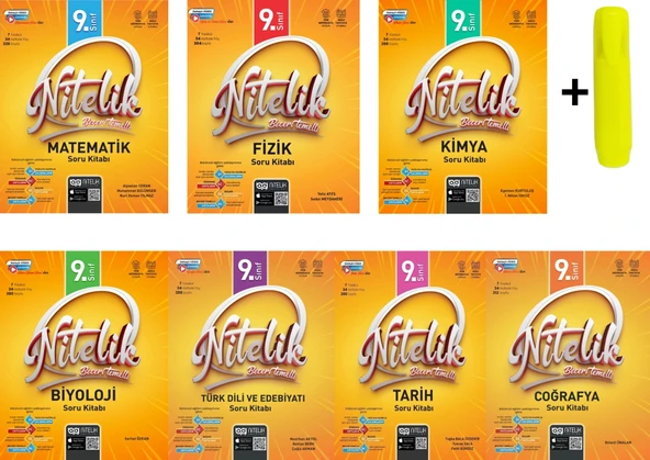 Nitelik 9.sınıf Tüm Dersler Soru Kitabı Seti Beceri Temelli Yeni 7 Kitap ürün görseli 1
