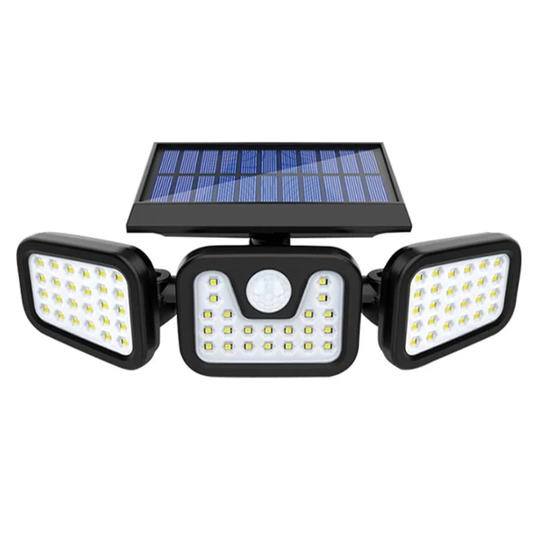 Ayt Powermaster MX-W771A Sensörlü 3 Modlu 74 Ledli Solar Güneş Enerjili Bahçe Aydınlatmalı Duvar Lambası ürün görseli 1