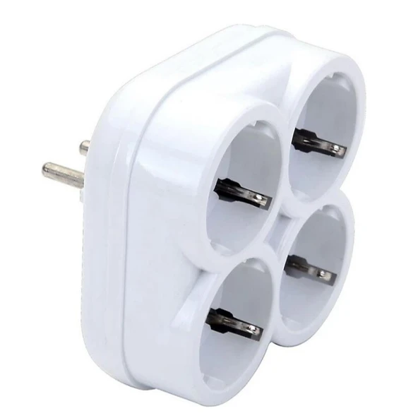 Ayt De-Pa 10004 Topraklı 16 Amper 250 Volt Beyaz 4'lü Çok Amaçlı Golyat Priz Çoklayıcı Çoğaltıcı ürün görseli 1