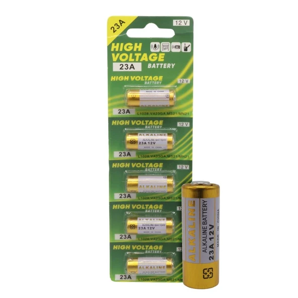 Ayt Powermaster LR23A 12 Volt Kalın 23A Alarm Kumanda Pili (5'Li Paket) ürün görseli 1