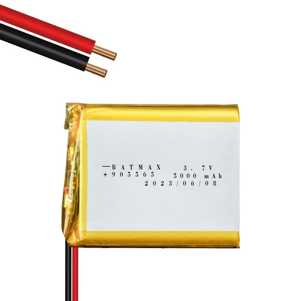Powermaster 905565 3.7V 5000Mah Lityum Polimer Pil ürün görseli 1