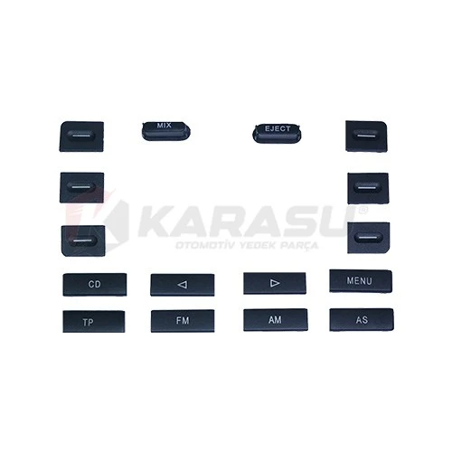 GOLF MK5 JETTA TİGUAN TOURAN TOUAREG CADDY EOS PASSAT RADYO DÜĞME TAKIM ürün görseli 1