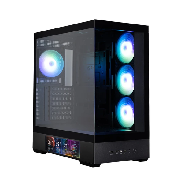 ZALMAN P40 DS BLACK ATX MID TOWER SIYAH KASA 2 X USB 3.0, 1 X USB Type-C,1 X Mikrofon, 1 X Kulaklık, 4x 120mm ARGB Fan ürün görseli 1