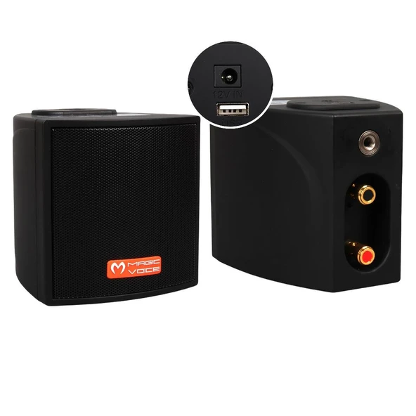 Magicvoice MV-18 30 Watt Hat Trafolu USB'li Sütun Hoparlör 2'Li Takım Okul Cami Konferans Salonu Hoparlörü ürün görseli 1