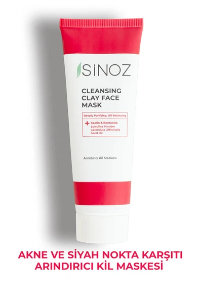 SİNOZ Akne Ve Siyah Nokta Karşıtı Arındırıcı Yüz Bakım Kil Maskesi 50 ml Tüm Ciltler Için ürün görseli 1