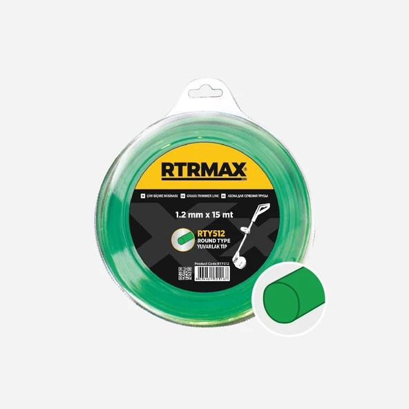 RTY519 Tırpan Misinası Yuvarlak Yeşil 3.0 mm x 15 Mt ürün görseli 1