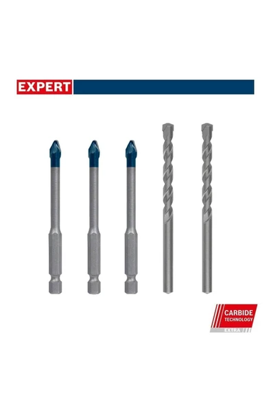 Bosch Expert 3 x HEX9 2 x CYL3 5'li 6 mm Sert Seramik Delme Ucu 2608900596 ürün görseli 1