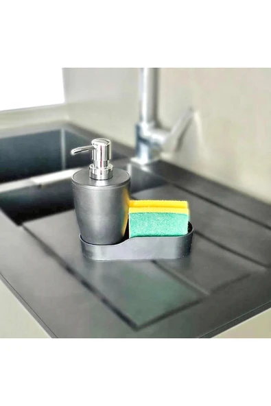 Prima Nova Pure Hazneli Sıvı Sabunluk Gri Ev M-E91-07 ürün görseli 1