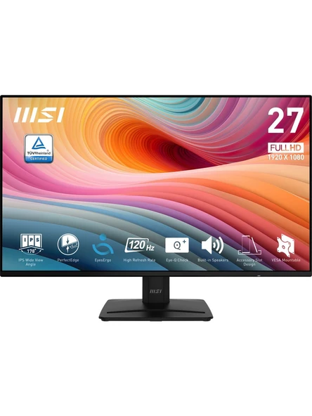 MSI 27" PRO MP271A E2 1920x1080 (FHD) FLAT IPS 120HZ 1MS ADAPTIVE-SYNC MONITOR ürün görseli 1