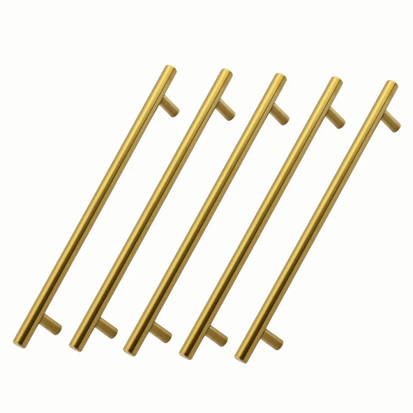 Alteta Gold 5 ADET 192 mm Altın Metal Mobilya Kulp Mutfak Çekmece Dolap Dolabı Kapak Kulpları Kulbu ürün görseli 1