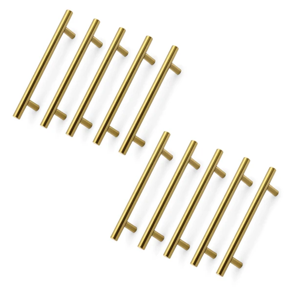 Alteta 10 ADET Gold Altın 160 mm Metal Mobilya Kulp Mutfak Çekmece Dolap Dolabı Kapak Kulpları Kulbu ürün görseli 1
