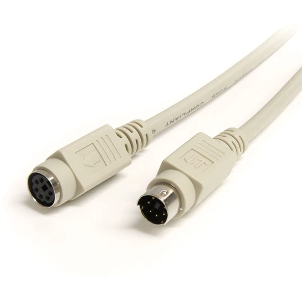 Eski tip PS/2 Klavye Mouse dişi erkek uzatma kablosu 6 pinli ps2 kablo 5m ürün görseli 1