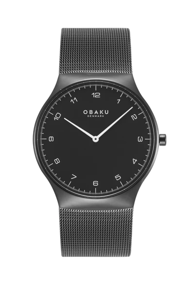 Obaku Denmark V306GXBBMB Quartz Hasır Siyah Safir Cam 40 mm Erkek Kol Saati ürün görseli 1