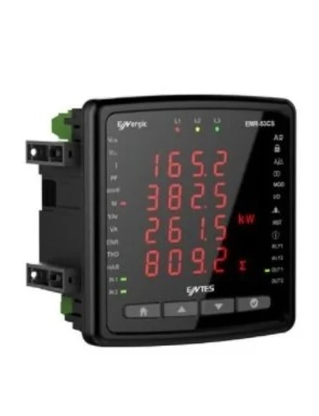 Entes M4765 EMR-07S 96x96 Şebeke Analizörü 110-270VAC/DC 2 Dijital Giriş 2 Dijital Çıkış Pals Çıkışlı RS-485 ürün görseli 1