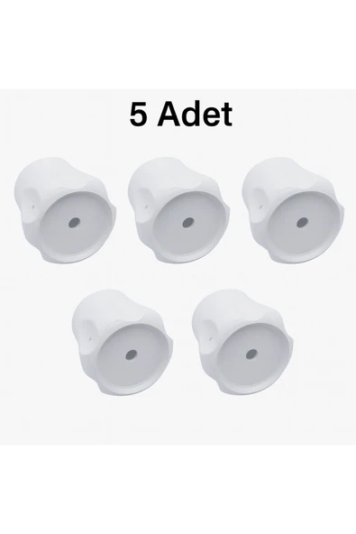 DESIPHON Vidalı 7 mm - 5 Adet Radyatör Vanası Başlığı - Geniş Tip Petek Vana Kapağı - Petek Musluk Kafası ürün görseli 1