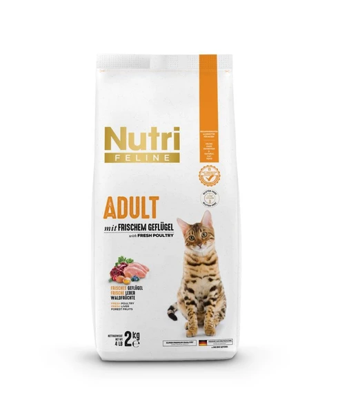 Nutri Feline Poultry Kümes Hayvanlı Yetişkin Kedi Maması 2 Kg ürün görseli 1
