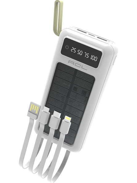 ACL PW-61 Solar Beyaz 30000 mAh Hızlı Şarj Powerbank ürün görseli 1