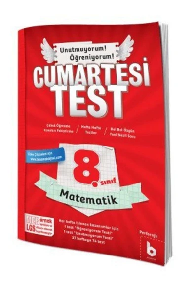 Basamak 8.Sınıf Matematik Cumartesi Test ürün görseli 1