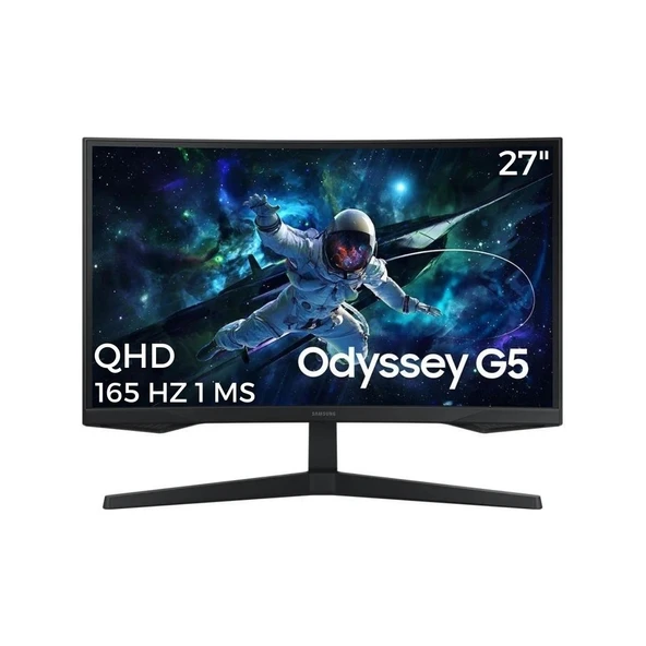 Samsung 27" Odyssey G5 G55C 165Hz 1Ms QHD Curved VA Gaming Monitör LS27CG552EUXUF ürün görseli 1