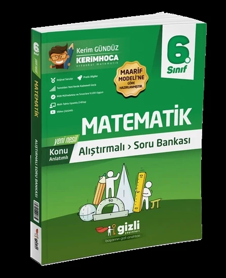Gizli Yayınları 6. Sınıf Matematik Konu Anlatımlı Soru Bankası Yeni ürün görseli 1