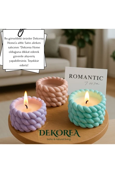 DEKOPOR Dekorea Twista Aromaterapi -- Mum Seti 4 parça doğal soya wax ürün görseli 1