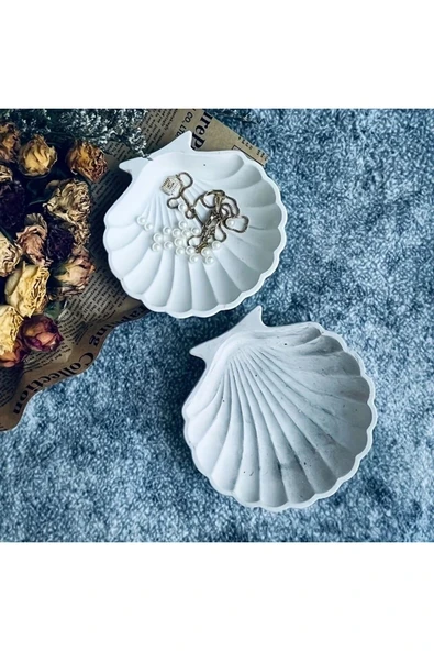 DEKOPOR "Pearla | Modern Deniz Kabuğu Şeklinde Dekoratif Tabak" ürün görseli 1