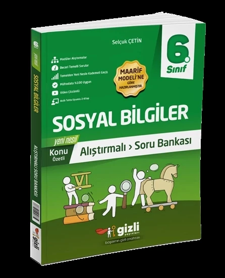 Gizli Yayınları 6. Sınıf Sosyal Bilgiler Alıştırmalı Soru Bankası Yeni ürün görseli 1