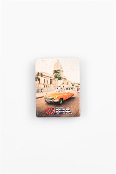 Küba Temalı Taş Magnet - Resim 3