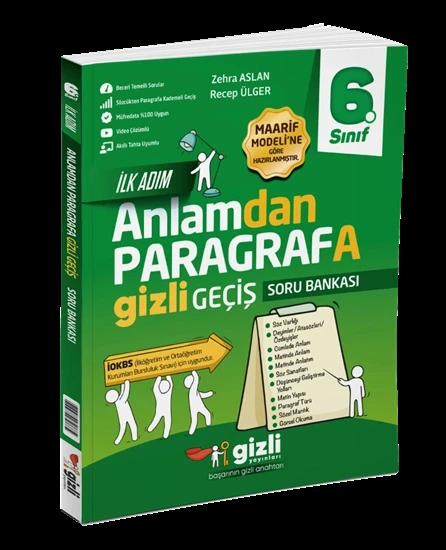 Gizli Yayınları 6. Sınıf Anlamdan Paragrafa Gizli Geçiş Soru Bankası Yeni ürün görseli 1