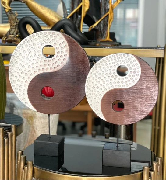 2 Li Kaideli Ying Yang Biblo Sonsuzluk Sembolü Obje Modern Özel Tasarım ürün görseli 1