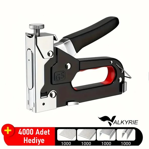 Valkyrie Profesyonel Zımba Tabancası + 4000 Adet Zımba Teli Hediye – Ahşap, Kumaş ve Duvar İçin Güçlü Tabanca ürün görseli 1