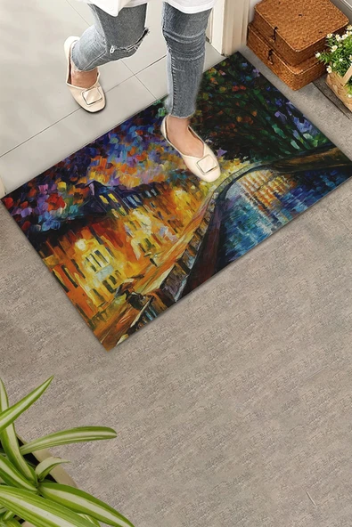 Valerine Life Renklerin Senfonisi Tablosu Welcome Hoş Geldiniz Kapı Önü Paspası 45x70cm ürün görseli 1