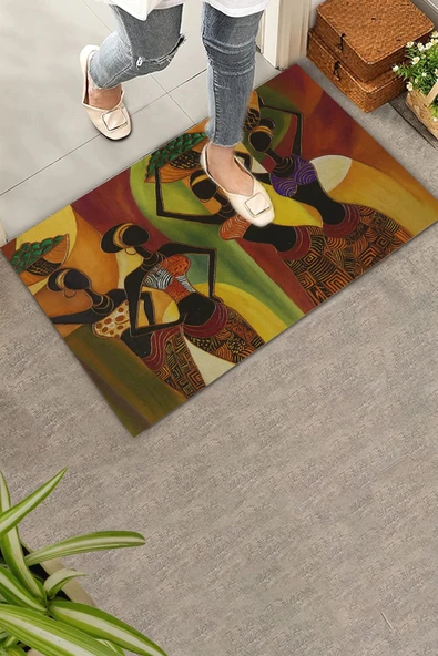 Valerine Life Bereketin Ezgisi Temalı Tablo Kahverengi Welcome Hoş Geldiniz Kapı Önü Paspası 45x70cm ürün görseli 1