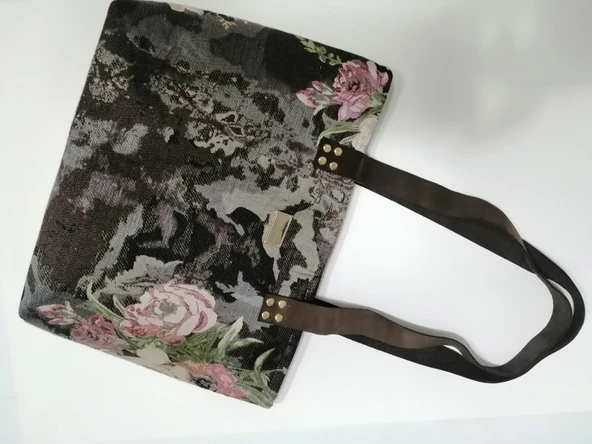 ROSE DOKUMA BAG - Resim 7