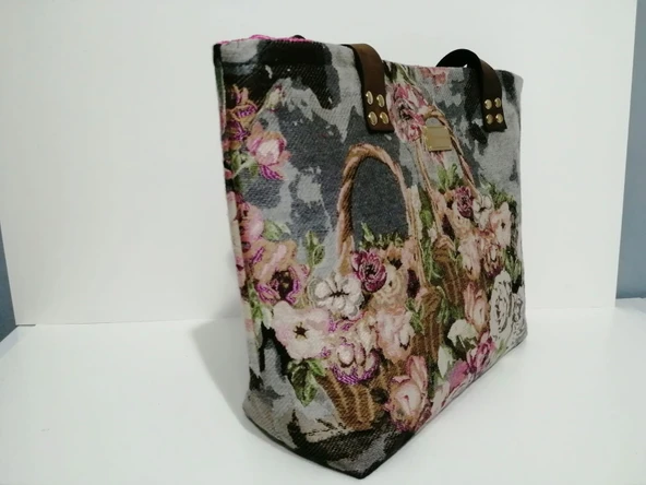 ROSE DOKUMA BAG - Resim 3
