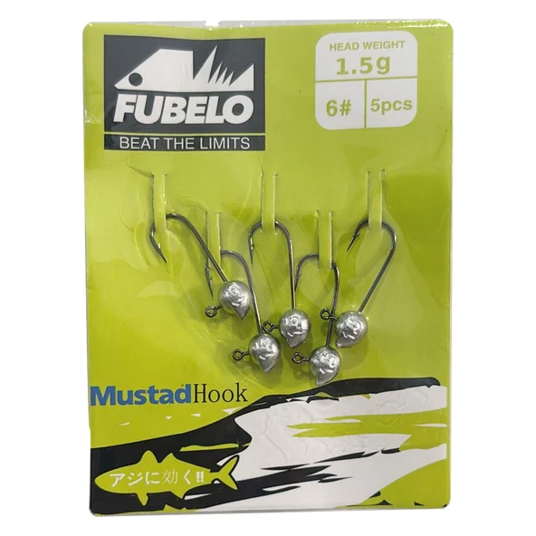 Fubelo Sharp Head 5 Adet Jig Head  1.5gr 6no ürün görseli 1