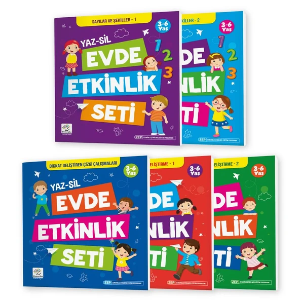 3-6 Yaş Evde Etkinlik Seti YAZ-SİL Kitaplar ürün görseli 1