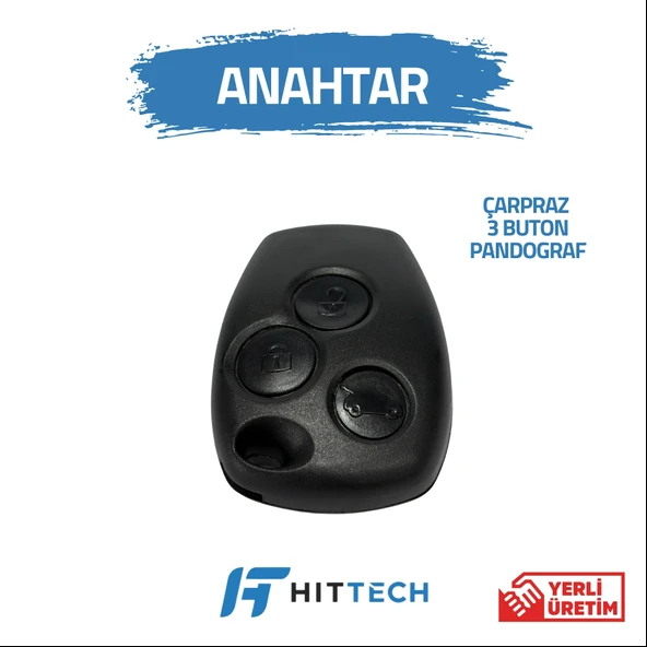 Renault - Master 3 Uyumlu 3 Buton Pandoğraf Anahtar Kabı ürün görseli 1