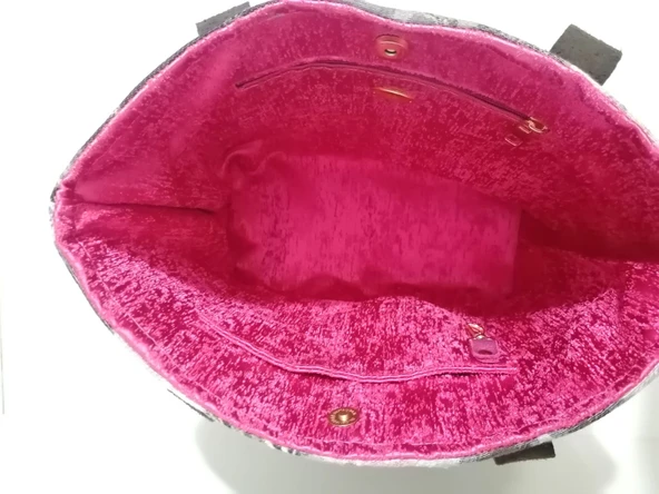 ROSE DOKUMA BAG - Resim 5