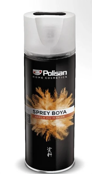 Polisan Akrilik Sprey Boya 400 ml Mat Siyah ürün görseli 1