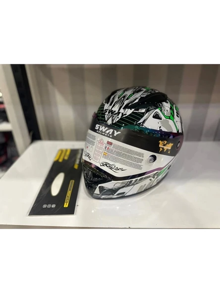 Sway Kask Sway Sw 850 Whıte/green Full Face ürün görseli 1