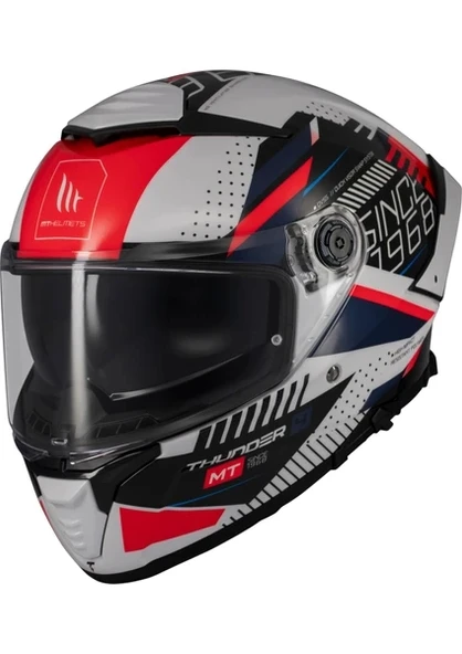 Mt Helmets Kask mt Thunder 4 Sv Luminence A7 Beyaz/mavi/kırmızı ürün görseli 1