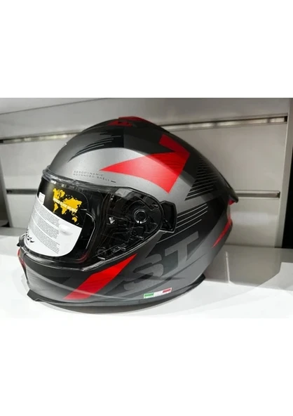 Sway Kask SW-865 St Titanyum/red/black Güneş Gözlüklü ürün görseli 1