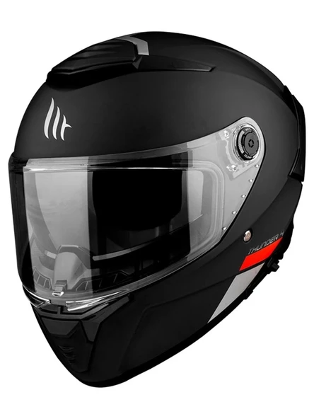 Mt Helmets Kask Thunder 4 Sv Solıd A1 Matt Black Şeffaf Vizör - Resim 4