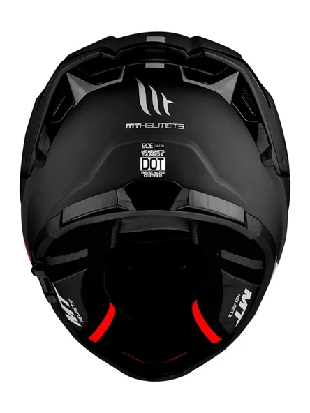 Mt Helmets Kask Thunder 4 Sv Solıd A1 Matt Black Şeffaf Vizör - Resim 2