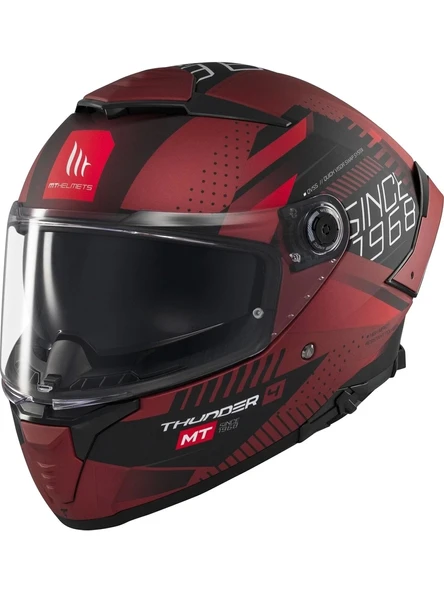 Mt Helmets Kask mt Thunder 4 Sv Luminence D5 Mat Kırmızı ürün görseli 1