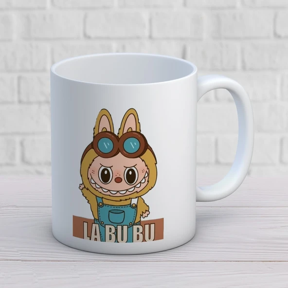 Sarı Labubu Baskılı Hediyelik Kupa ürün görseli 1