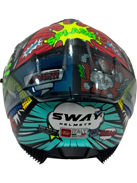 Sway Kapalı Kask Sw 865 Boom - Resim 3