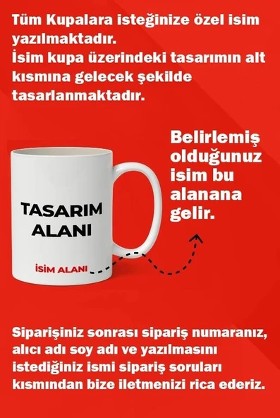 Sarı Labubu Baskılı Hediyelik Kupa - Resim 3