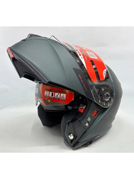 MT Kask mt Genesis Sv Çene Açılır Kask Mat Anthracite Grey ürün görseli 1